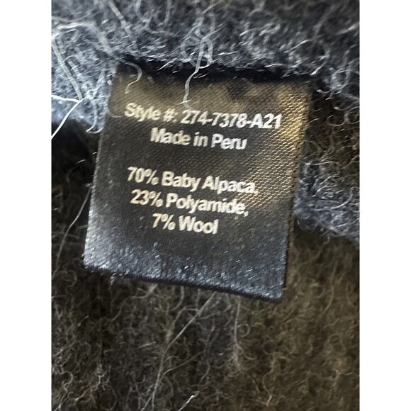 Jenni Kayne Alpaca Cocoon Crewneck Sweater Fluffy Charcoal Women's Size Medium - Picture 5 of 15